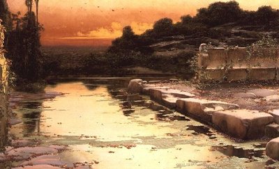 Überflutete Ruinen bei Sonnenuntergang von Enrique Serra