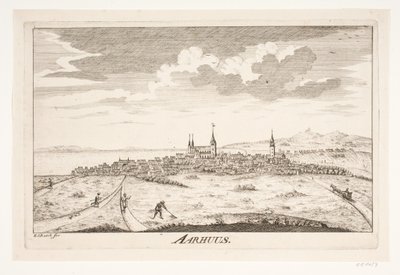 Prospekt von Århus von Erasmus Sigismund Resch