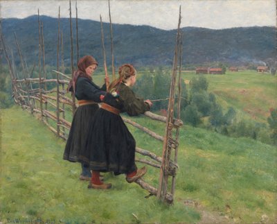 Blick von Gvarv in Telemark von Erik Theodor Werenskiold