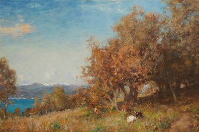 Früher Frühling an der Riviera von Ernest Albert Waterlow