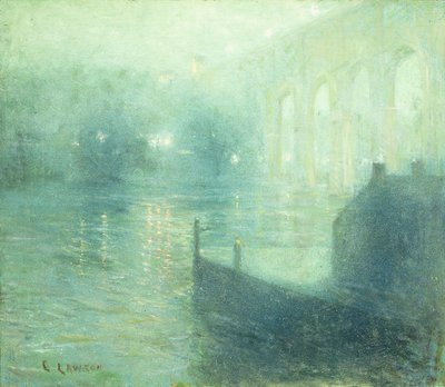 Harlem River bei Nacht von Ernest Lawson