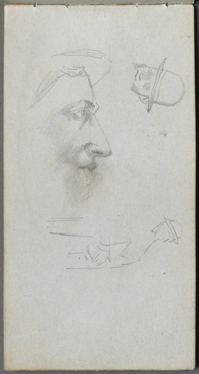 Skizzenbuch, Seite 14: Figuren von Ernest Meissonier