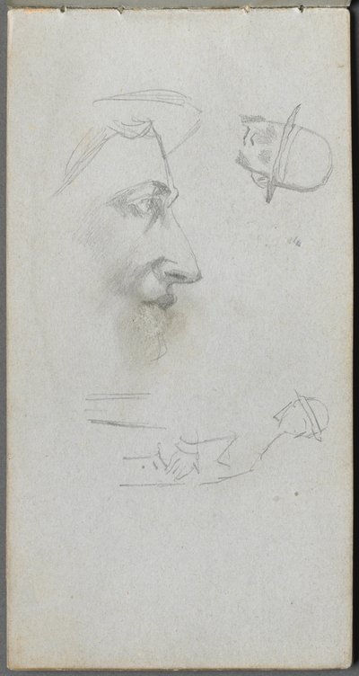Skizzenbuch, Seite 14: Figuren von Jean Louis Ernest Meissonier
