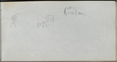 Skizzenbuch, Seite 20: Tierstudie von Ernest Meissonier