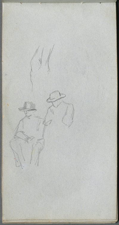 Skizzenbuch, Seite 32: Figurenstudie von Jean Louis Ernest Meissonier