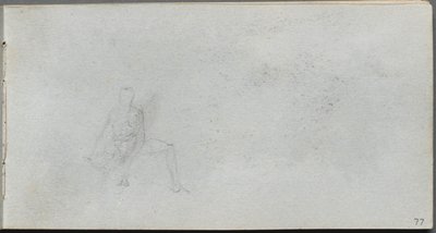 Skizzenbuch, Seite 77: Figurenstudie von Ernest Meissonier