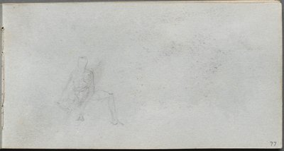 Skizzenbuch, Seite 77: Figurenstudie von Jean Louis Ernest Meissonier