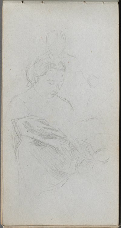 Skizzenbuch, Seite 82: Studie von Figuren von Ernest Meissonier