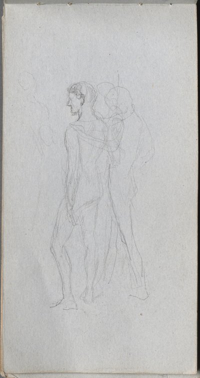 Skizzenbuch, Seite 92: Zwei Akte von Jean Louis Ernest Meissonier