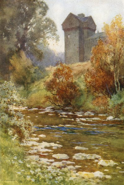 Branxholm Tower von Ernest William Haslehust