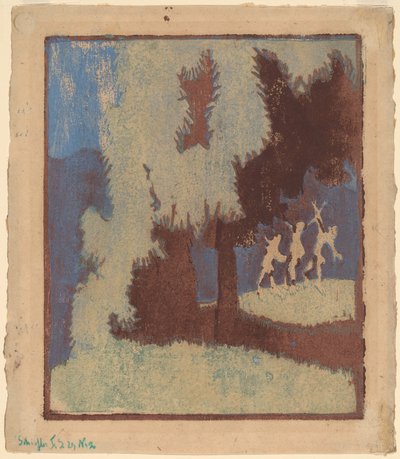 Kastanienbäume im Mondlicht, 1904 von Ernst Ludwig Kirchner
