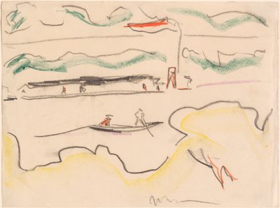 Elbelandschaft bei Dresden, 1909 von Ernst Ludwig Kirchner