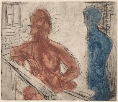 Bauer und Mädchen, 1921 von Ernst Ludwig Kirchner