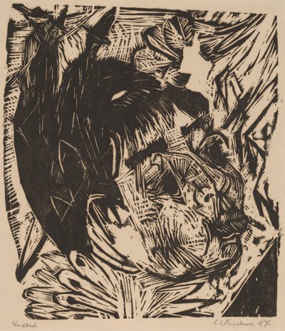 Frau von Professor Schaxel, 1917-1918 von Ernst Ludwig Kirchner