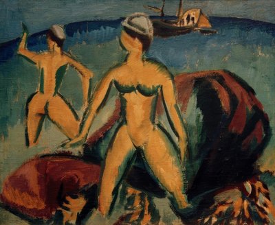 Badende (Fehmarn) von Ernst Ludwig Kirchner