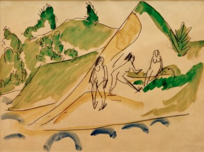 Badende am Moritzburger See von Ernst Ludwig Kirchner