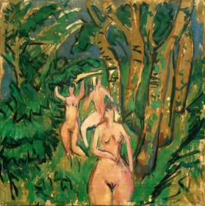 Drei Akte im Wald von Ernst Ludwig Kirchner