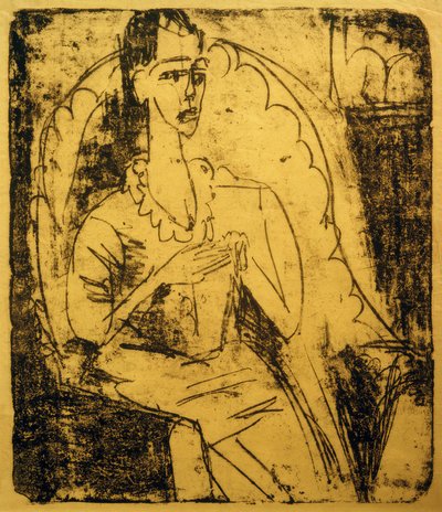 Fanny im Lehnstuhl von Ernst Ludwig Kirchner