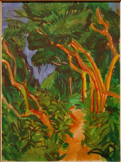 Fehmarnlandschaft, Waldweg von Ernst Ludwig Kirchner