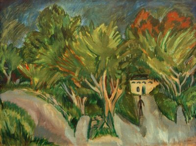 Haus unter Bäumen (Fehmarn) von Ernst Ludwig Kirchner