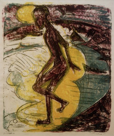 Ins Meer steigender Mann von Ernst Ludwig Kirchner