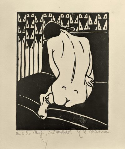 Kauernder Akt, vom Rücken gesehen von Ernst Ludwig Kirchner