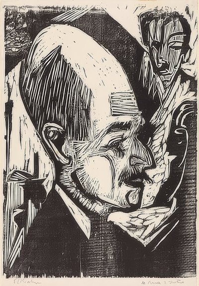 Kopf Dr. Bauer von Ernst Ludwig Kirchner