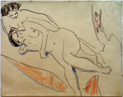 Liegendes Paar von Ernst Ludwig Kirchner