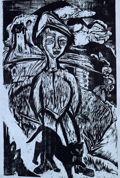 Bergjunge im Sturm, 1921 von Ernst Ludwig Kirchner