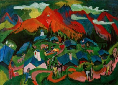 Rückkehr der Tiere, Stafelalp von Ernst Ludwig Kirchner