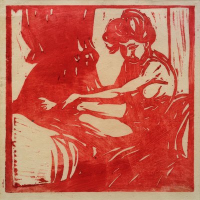 Sitzender Mädchenakt von Ernst Ludwig Kirchner
