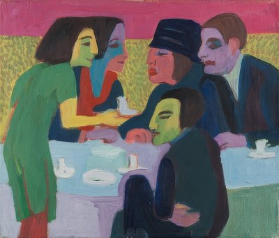 Szene im Café. Um 1926 von Ernst Ludwig Kirchner