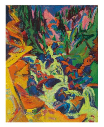 Der Wasserfall, 1919 von Ernst Ludwig Kirchner