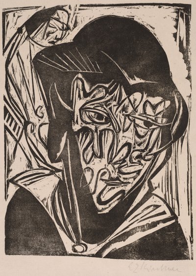 Frau mit Schleier von Ernst Ludwig Kirchner