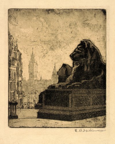 Löwen auf einem Londoner Platz von Esther Blaikie MacKinnon