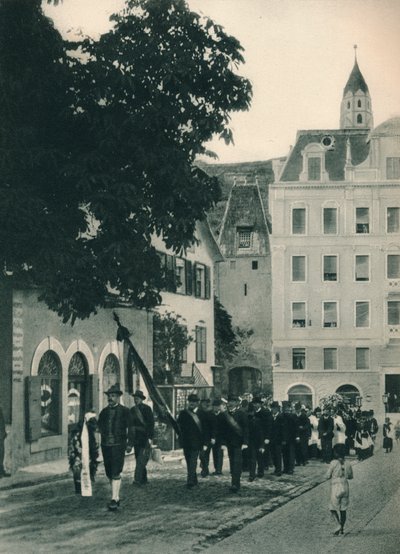 Trauerzug, Meran, Südtirol, Italien, 1927 von Eugen Poppel