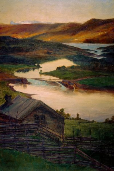 Från Fossheim, Valdres, Skiss von Eugen Prinz von Schweden