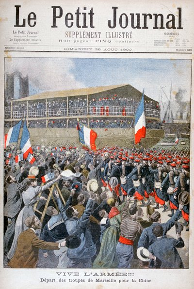 Französische Truppen auf dem Weg nach China, 1900 von Eugene Damblans