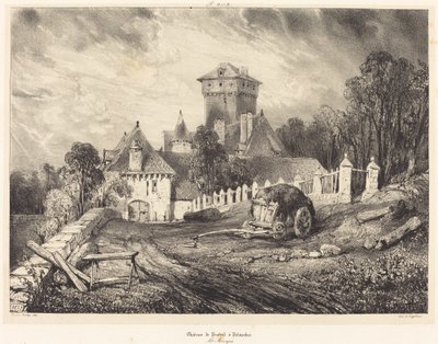 Schloss Pesteil in Polminhac von Eugene Isabey