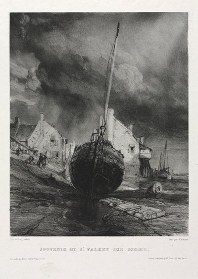 Sechs Marines: Souvenir Saint Valéry-sur-Somme, 1833 von Eugene Isabey