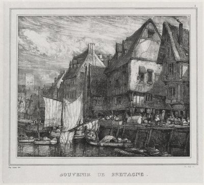 Souvenirs: Souvenir der Bretagne, Tafel 5 von Eugene Isabey