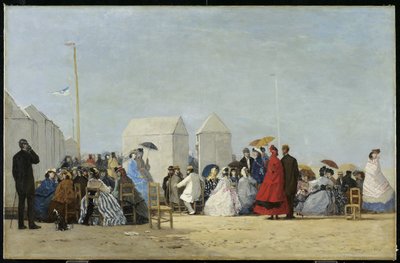 Strand bei Trouville, 1864 von Eugene Louis Boudin
