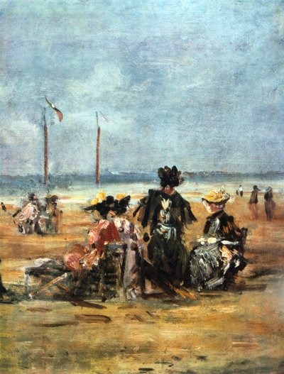 Am Strand (Detail), 1880 von Eugene Louis Boudin