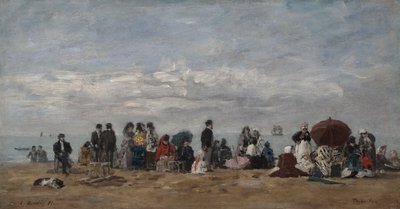 Der Strand von Trouville, 1871 von Eugene Louis Boudin