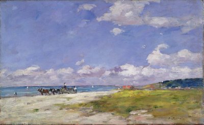 Der Strand von Trouville von Eugene Louis Boudin