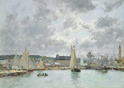 Hafen von Trouville, 1880 von Eugene Louis Boudin