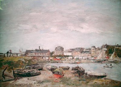 Blick auf den Hafen, Trouville von Eugene Louis Boudin