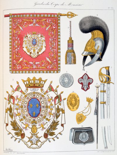 Gardes-du-Corps de Monsieur, Insignien von Eugene Titeux