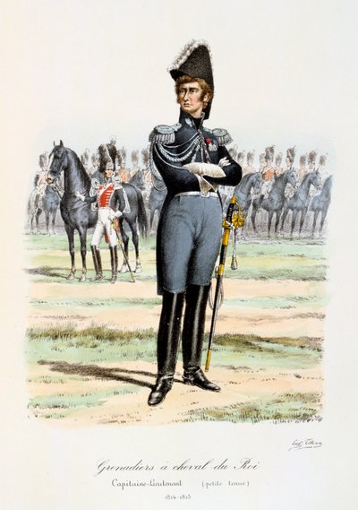 Grenadiers à Cheval du Roi, Capitaine-Lieutenant 1814-15 von Eugene Titeux