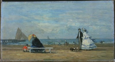 Strand von Trouville von Eugene Louis Boudin